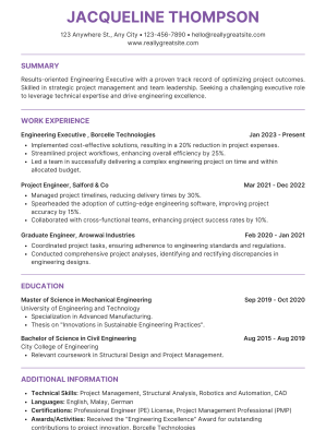 Purple and White Clean and Professional Resume